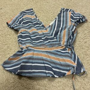 Hiatus wrap peplum top